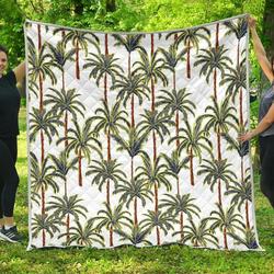 Vintage Palm Tree Beach Cl17100673Mdq Quilt Blanket and Home Decor