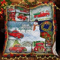 Vintage Red Truck Cl18100794Mdq Quilt Blanket and Home Decor