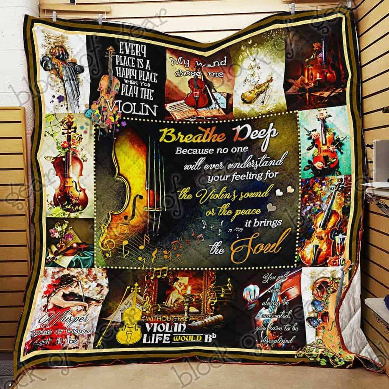 Violin Cl18100795Mdq Quilt Blanket and Home Decor