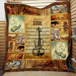 Violin Cla1610737Q Quilt Blanket and Home Decor
