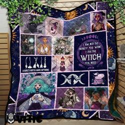 Viticstore Witches World Halloween- Purple Shade- Cotton Large Size Quilt and Home Decor