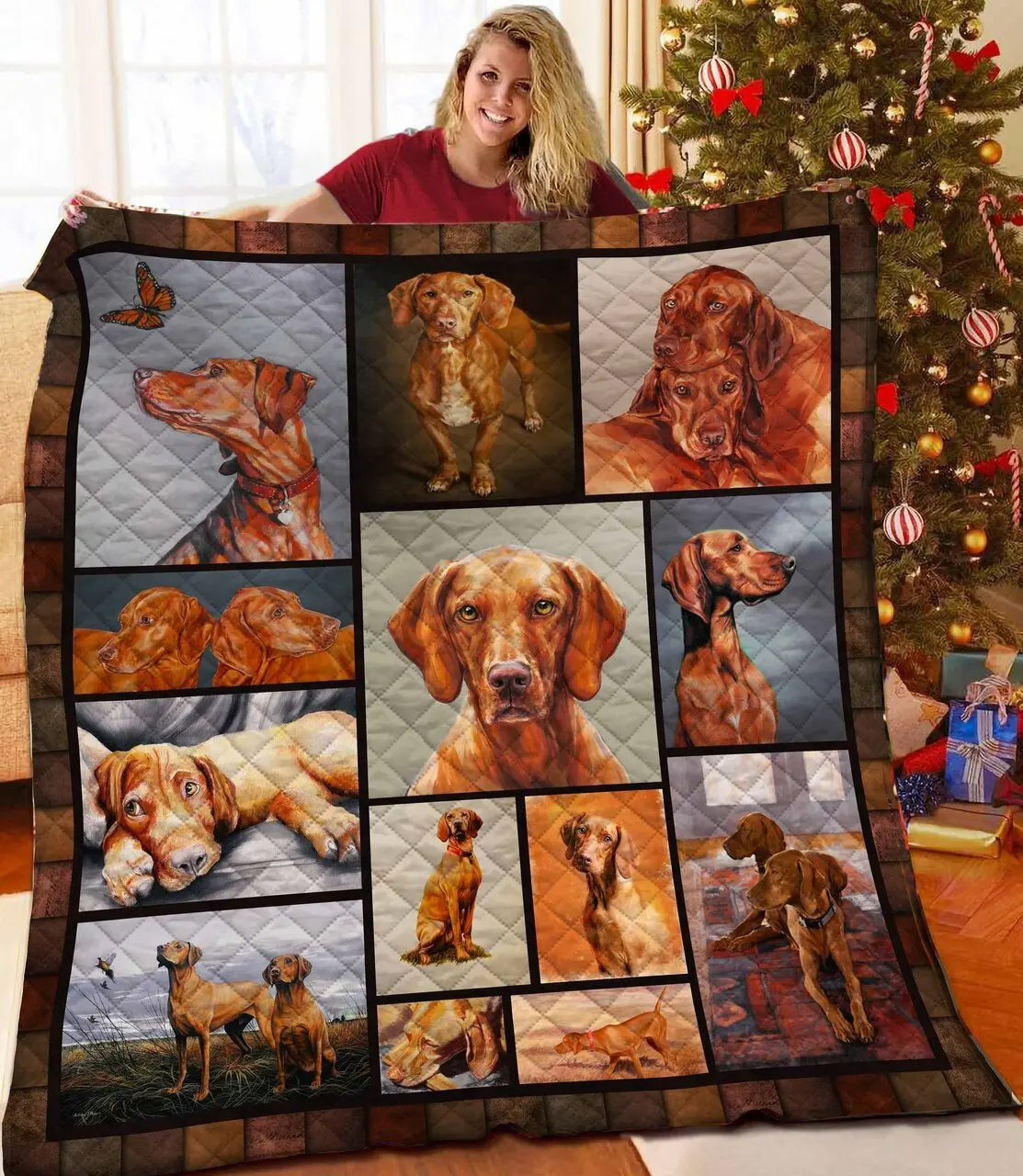 Vizsla Bbb191011 Quilt Blanket and Home Decor