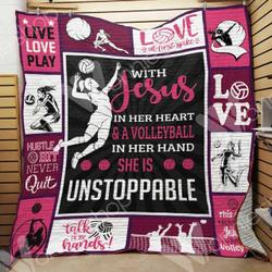 Volleyball Girl Cl15100416Mdq Quilt Blanket and Home Decor