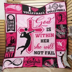 Volleyball Girl Cl15100417Mdq Quilt Blanket and Home Decor