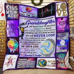 Volleyball Grandddaughter Cl14100539Mdq Quilt Blanket and Home Decor