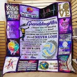Volleyball Grandddaughter Love Mimi Cl18100797Mdq Quilt Blanket and Home Decor