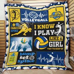 Volleyball Hur Quilt Cysihs and Home Decor