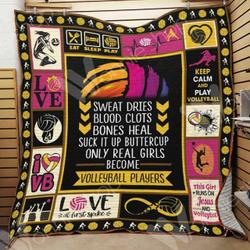 Volleyball Hur Quilt Cysipw and Home Decor