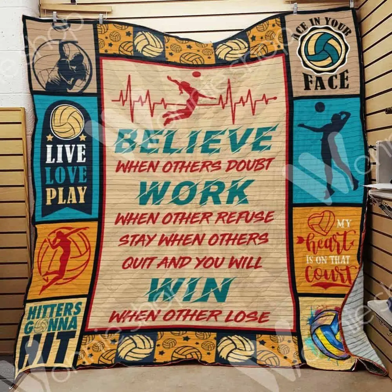 Volleyball Hur Quilt Cysipx and Home Decor