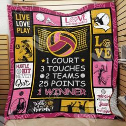 Volleyball Hur Quilt Cysird and Home Decor
