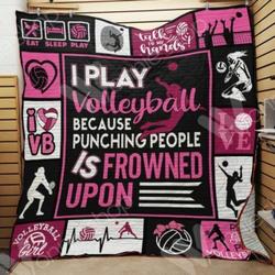 Volleyball Hur Quilt ia and Home Decor