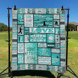 Volleyball Hur Quilt ot and Home Decor