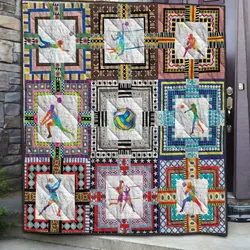 Volleyball Quilt Blanket C9B010603Dl and Home Decor