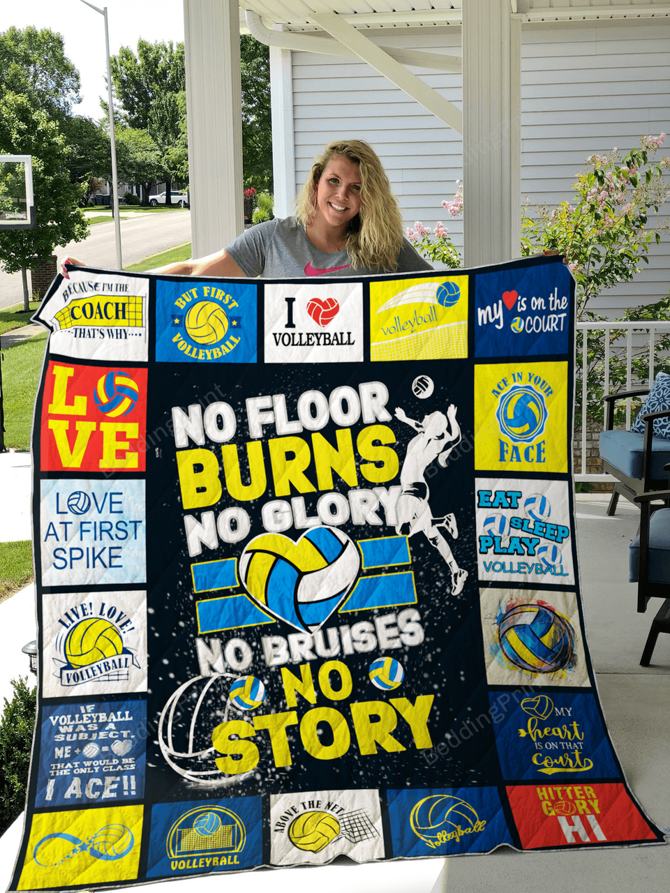 Volleyball Quilt Blanket and Home Decor