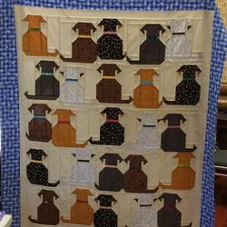 Waggly Tails Quilt Blanket Dhc310154Lt and Home Decor