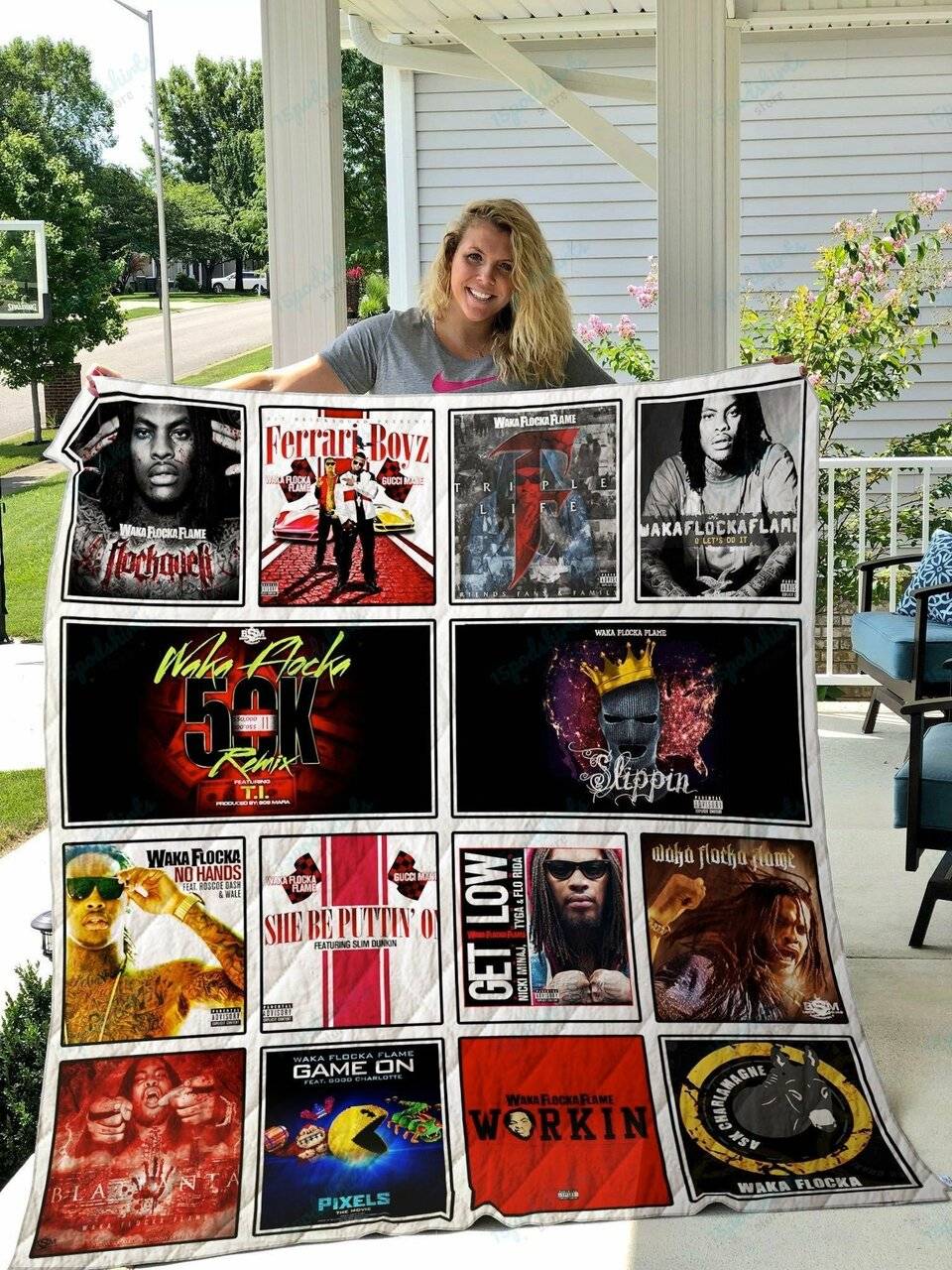 Waka Flocka Flame Quilt Blanket and Home Decor