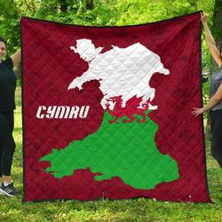 Wales Map Premium Quilt A6  Quilt and Home Decor