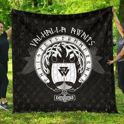 Warship Vikings Drakkar Premium Quilt A7  Quilt and Home Decor