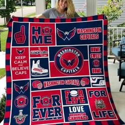 Washington Capitals Quilt Blanket 04 and Home Decor