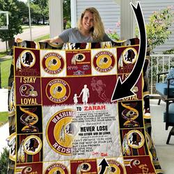 Washington Redskins Personalized Name Quilt Blanket and Home Decor