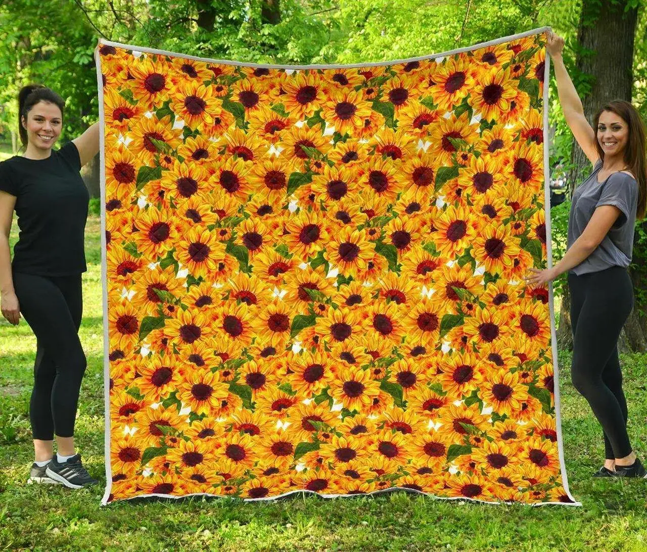 Watercolor Sunflower Cl17100685Mdq Quilt Blanket and Home Decor