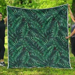 Watercolor Tropical Leaf Cl17100688Mdq Quilt Blanket and Home Decor