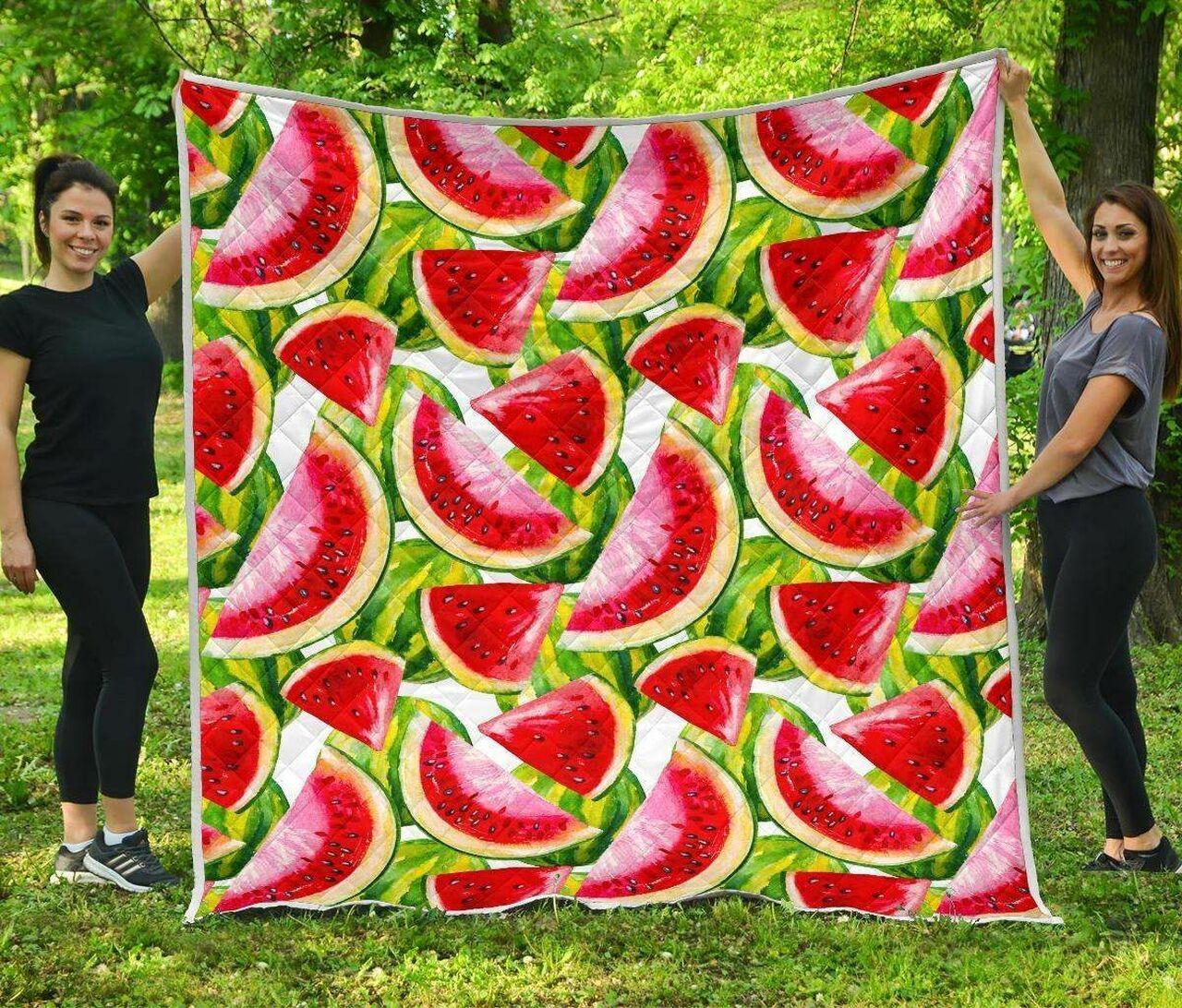 Watercolor Watermelon Cl17100690Mdq Quilt Blanket and Home Decor