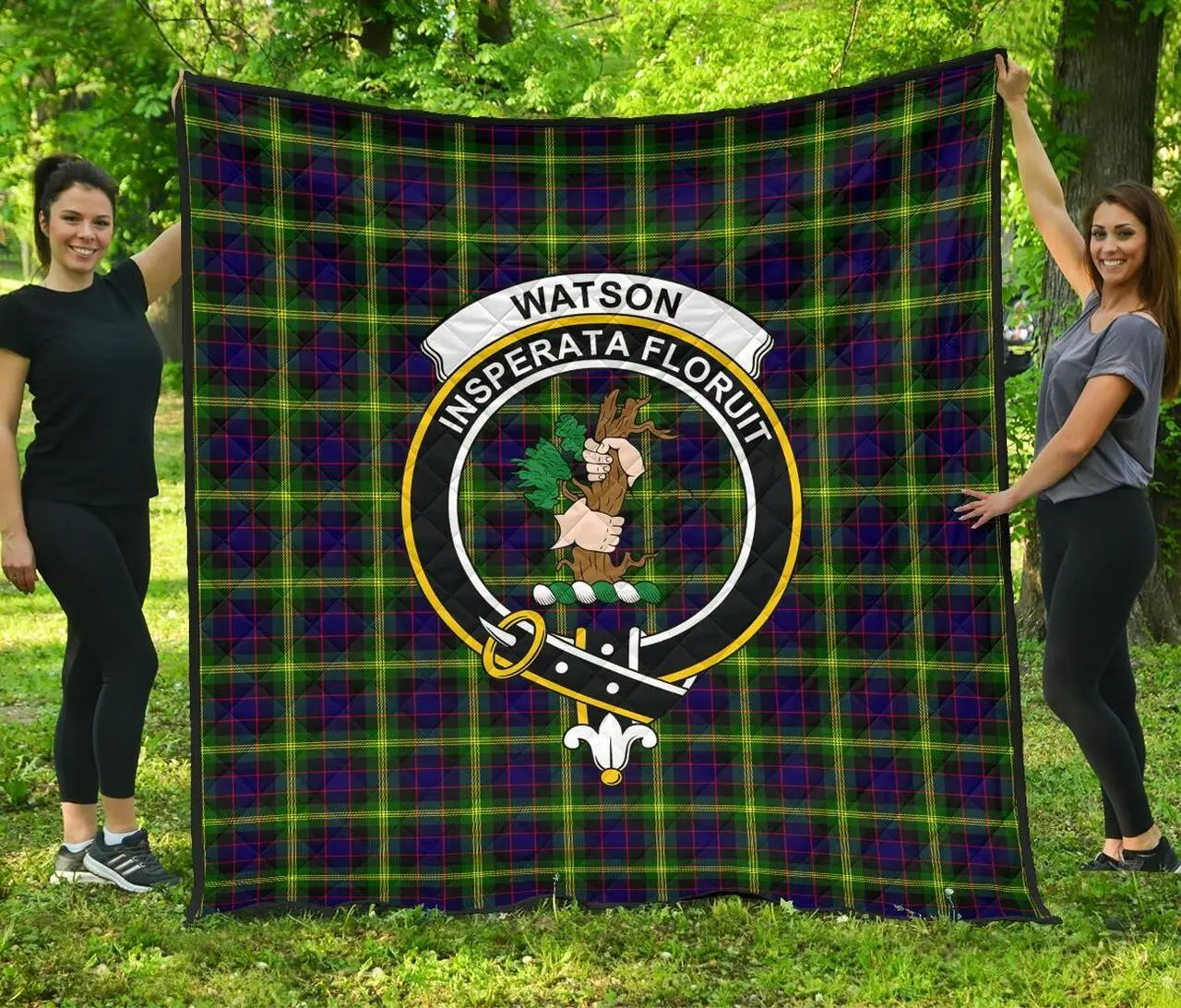 Watson Modern Tartan Clan Badge Premium Quilt Th8 Home Decor Quilt and Home Decor