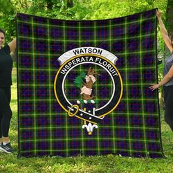 Watson Modern Tartan Clan Badge Premium Quilt Th8 Home Decor  Quilt and Home Decor