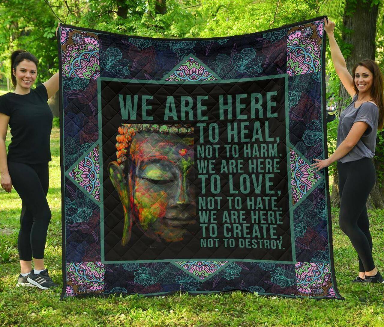 We Are Here To Heal For Yoga Lover Quilt and Home Decor