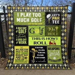 Weapons Of Grass Golfer For Life Destruction Quilt Blanket Aq55  Quilt and Home Decor
