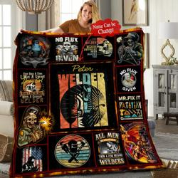 Welder Personalized Quilt Blanket HHH090605NH and Home Decor