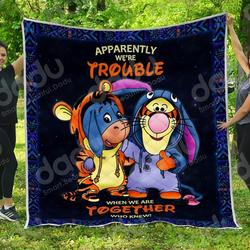 WeRe Trouble  Premium Quilt  Quilt and Home Decor