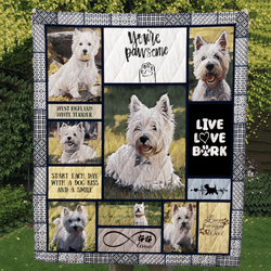 West Highland White Terrier Live Love Quilt Blanket Dhc020120298Td and Home Decor