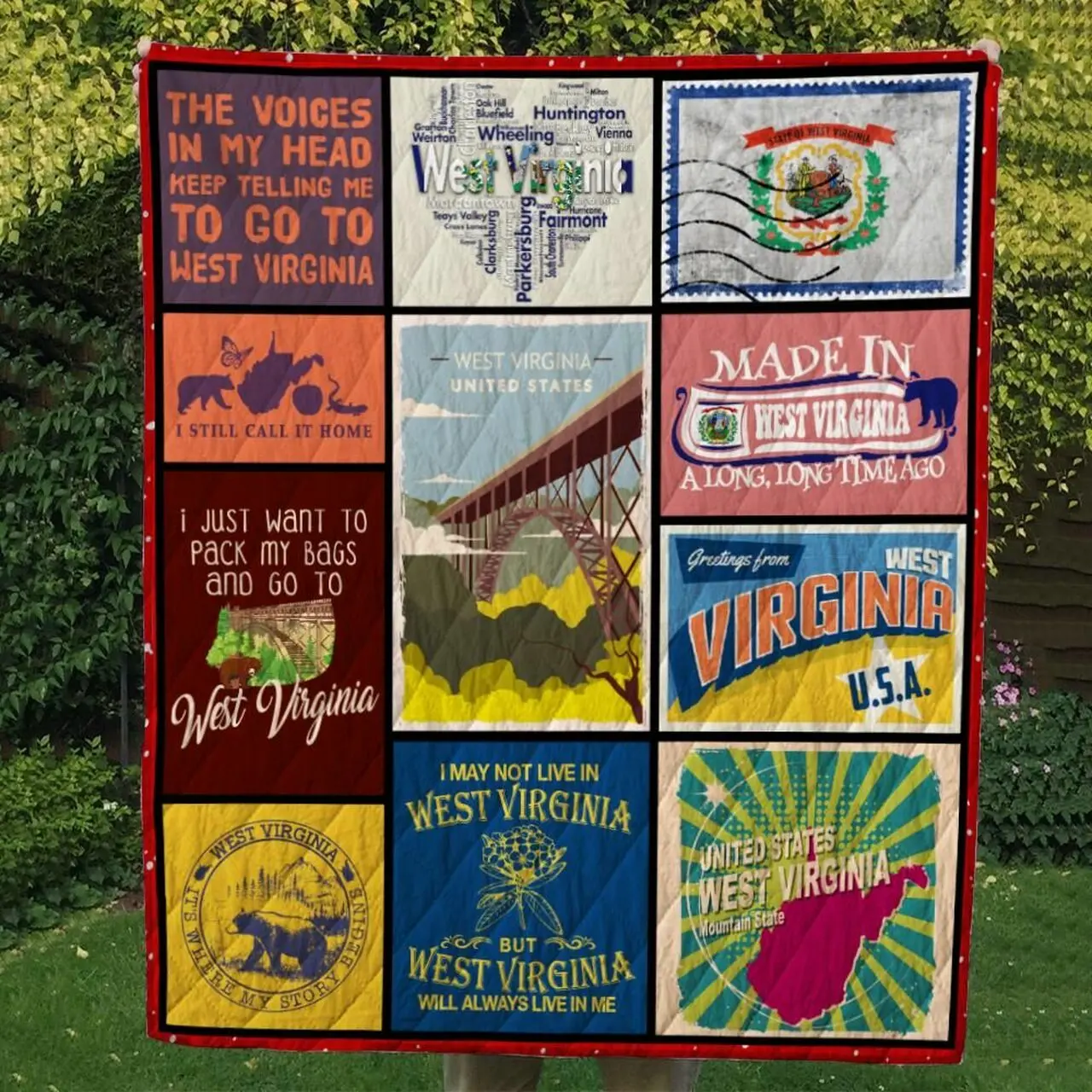 West Virginia Cl14100541Mdq Quilt Blanket and Home Decor
