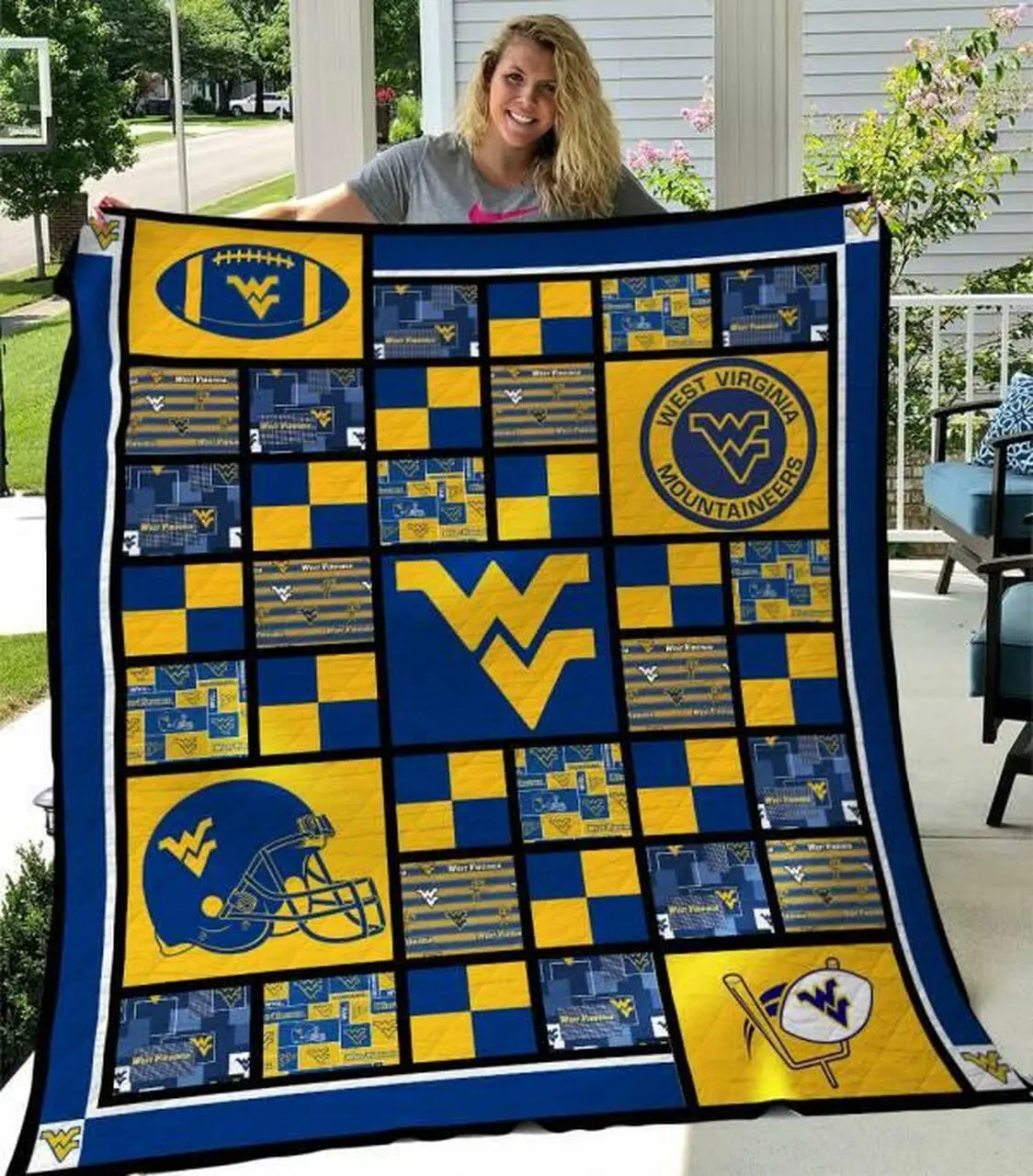 West Virginia Mountaineers Quilt Blanket B310518 Quilt and Home Decor
