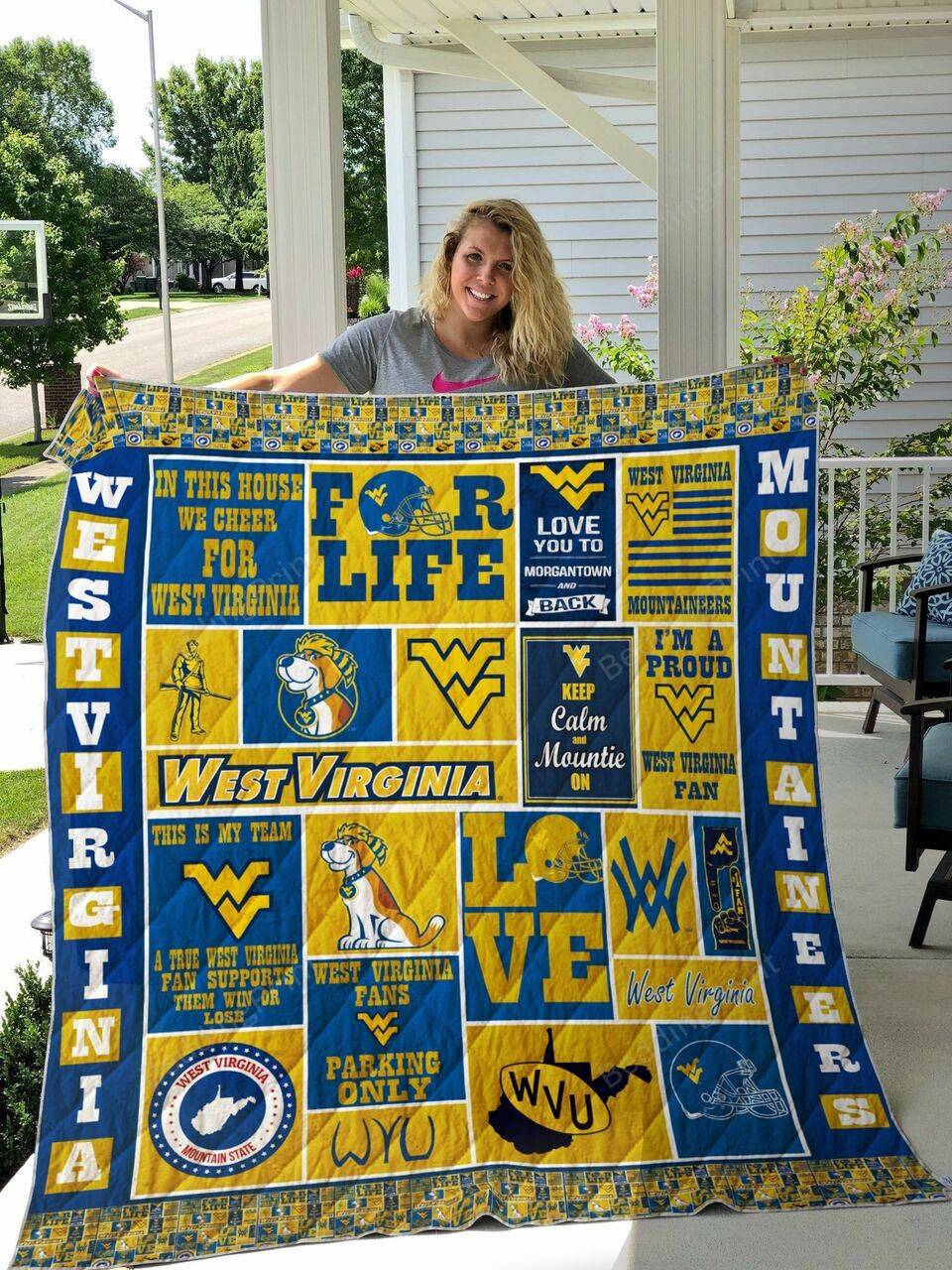 West Virginia Mountaineers Quilt Blanket and Home Decor