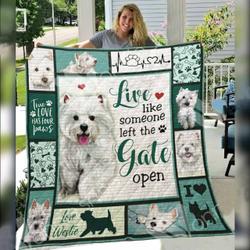 Westie Dog E Quilt Derqby and Home Decor