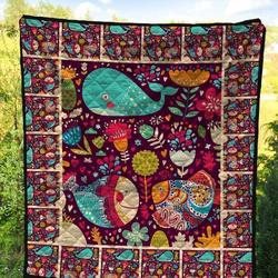 Whale Clp290673 Quilt Blanket and Home Decor