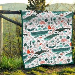 Whale Clp290674 Quilt Blanket and Home Decor
