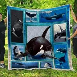 Whale Orca Cl05100099Mdq Quilt Blanket and Home Decor