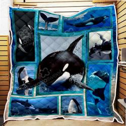 Whale Orca Quilt Blanket and Home Decor
