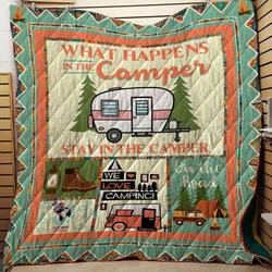 What Happens In The Camper Stay In The Camper Quilt Blanket Dhc0201201465Td and Home Decor