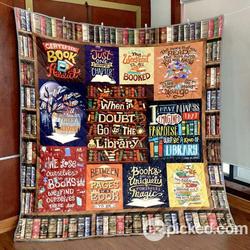 When In Doubt Go To Library Quilt Blanket Yhl3  Quilt and Home Decor