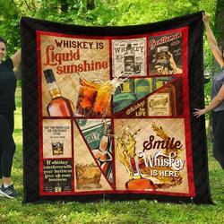 Whiskey Definition Funny Gift Idea For Whisky Lover Quilt and Home Decor