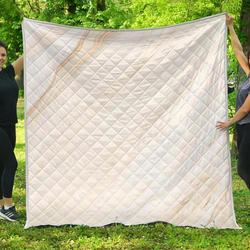 White Brown Smooth Marble Cl17100701Mdq Quilt Blanket and Home Decor