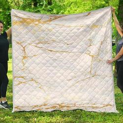 White Gold Scratch Marble Hur Quilt Bevrta and Home Decor