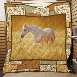 White Horse Cld270677 Quilt Blanket and Home Decor