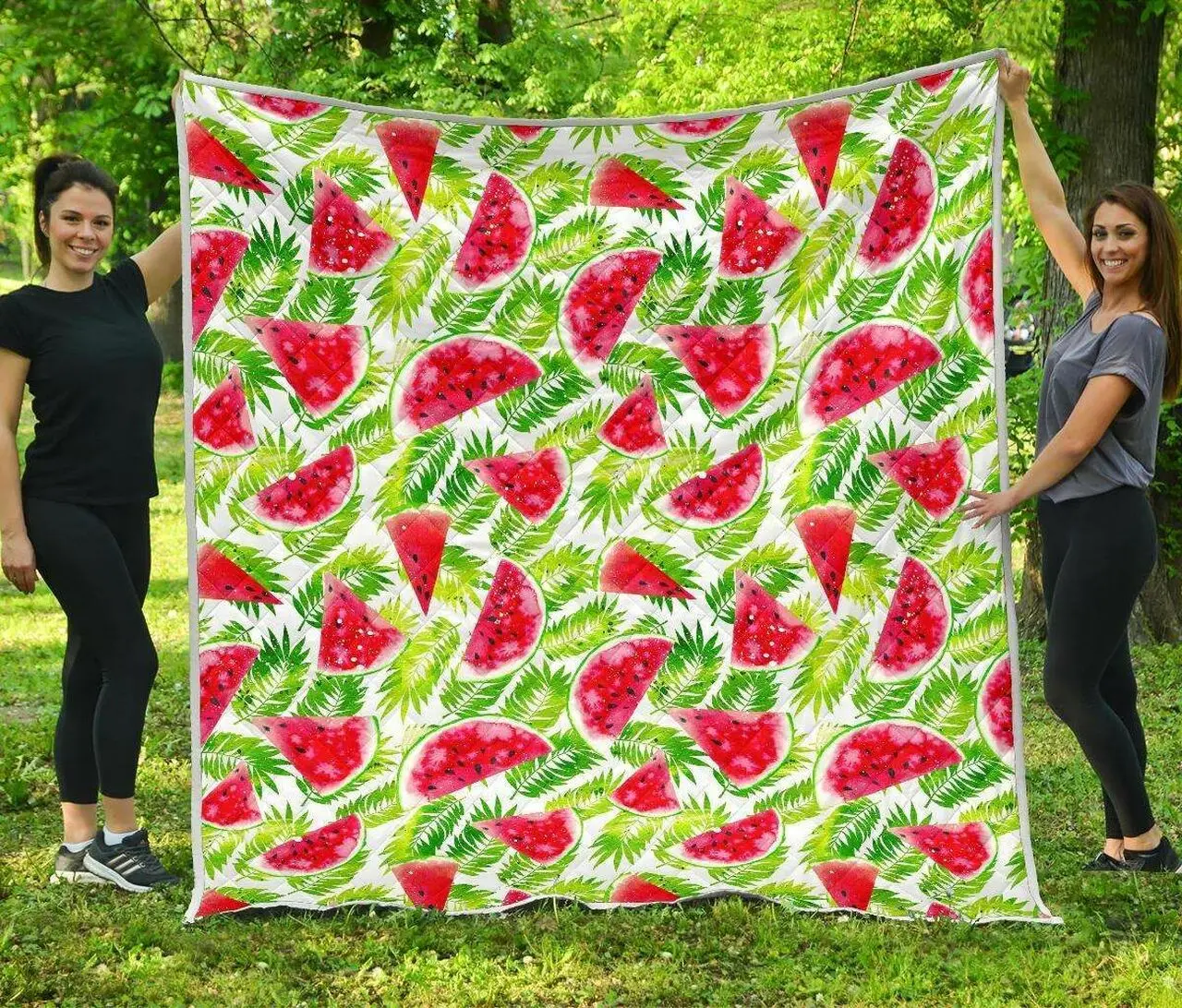 White Summer Watermelon Cl17100724Mdq Quilt Blanket and Home Decor