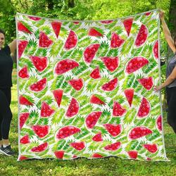 White Summer Watermelon Cl17100724Mdq Quilt Blanket and Home Decor